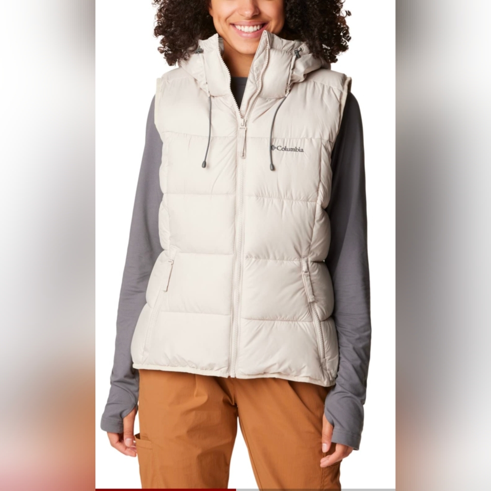 COLUMBIA Women’s Pike Lake II Insulated Vest 2XL. Natural Stone NWOT